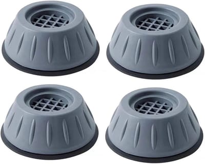 Wasmachine Voetjes - Anti-Vibratie Dempers - Stabiele Apparaten - Waterdicht & Slipstop - 6x8x3.5 cm - Grijs