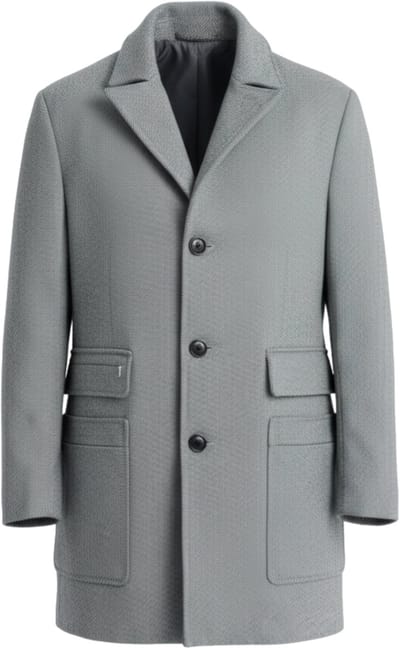 OMBRE Jas - Knopen - Gemeleerd Lichtgrijs S