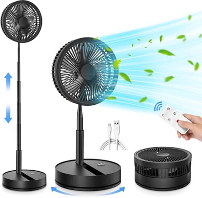 statiefventilator - torenventilator - zwart airco - Verstelbare ventilator - Ventilator met afstandsbediening - Stille ventilator - Draaibare kop - Frisse lucht in huis - Ventil