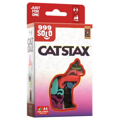 999 Games - Cat Stax - Breinbreker - Puzzelstukjes in de vorm van katten - Stimuleert het ruimtelijk inzicht - Educatief spel - Dierenpuzzel - Solo spel - Klein cadeautje