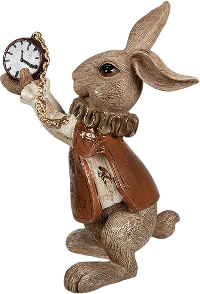 Clayre & Eef Beeld Konijn 13 cm Bruin Polyresin