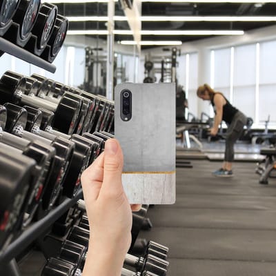 Xiaomi Mi 9 Book Wallet Case Wood Concrete