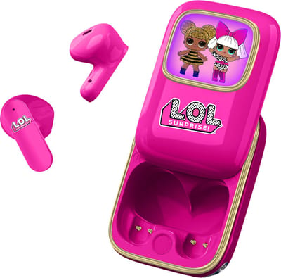 LOL Surprise - draadloze oordopjes - schuifdisplay met LED verlichting - met oplaadcase - touch control - lange batterijduur