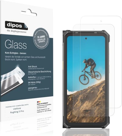 dipos – 2x Matte Pantserfolie geschikt voor Ulefone RugKing 5 Pro | 9H Screenprotector