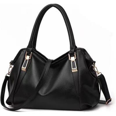 Casual Mode Dames Schoudertas Effen Kleur Zachte Tas met Grote Capaciteit Crossbody Handtas black