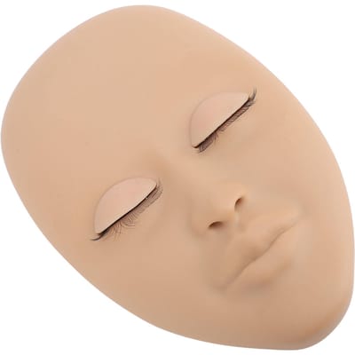 Wimper Mannequin Hoofd Siliconen Verwijderbaar Ooglid Multifunctioneel Wimperextension Mannequin Hoofd voor beige