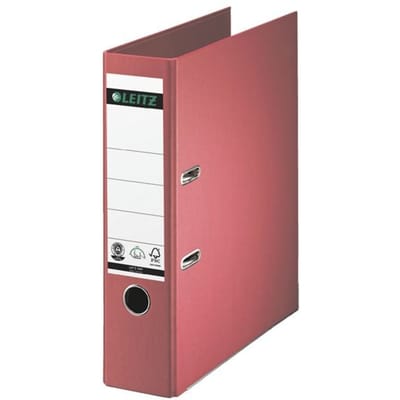 LEITZ® ordner 1007/1008, A4, rugbreedte 80 mm, per stuk, rood