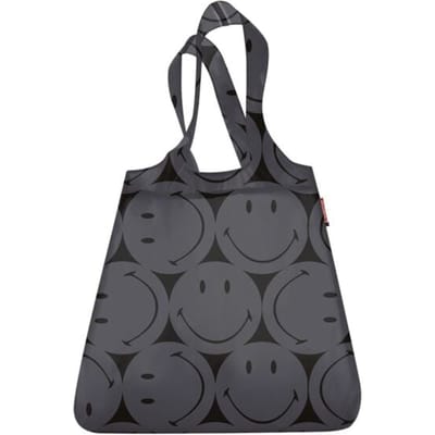 Reisenthel Mini Maxi Shopper Opvouwbare Boodschappentas - 15L - Smiley® Grijs