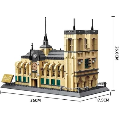 Notre Dame de Paris Bouwstenen 1380 STUKS Architectuur Model Bakstenen Assembleer Speelgoed voor Kinderen Volwassenen beige