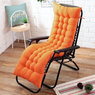 Ligstoel Kussens - Fauteuil Zitkussen - Buiten Ontspannen - Antislip Bevestiging - 170x48cm - Rood