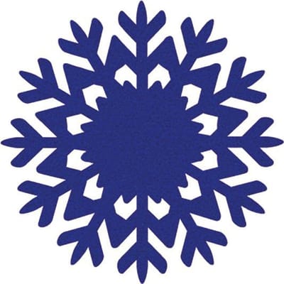 Sneeuwvlok vilt onderzetters - Donkerblauw - 6 stuks - ø 10 cm - Kerst onderzetter - Tafeldecoratie - Glas onderzetter - Cadeau - Woondecoratie - Tafelbescherming - Onderzetters voor glazen - Keukenbenodigdheden - Woonaccessoires - Tafelaccessoires