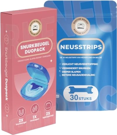 Rustige Nacht® Snurkbeugel Vrouw + Neusstrips Bundel - Anti Snurk Neuspleisters - Nasal Strips – Snurkbeugel – Beter Ademen