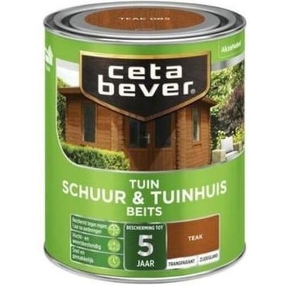 Cetabever - Tuinbeits Schuur & Tuinhuis Transparant - Teak - 750 Ml