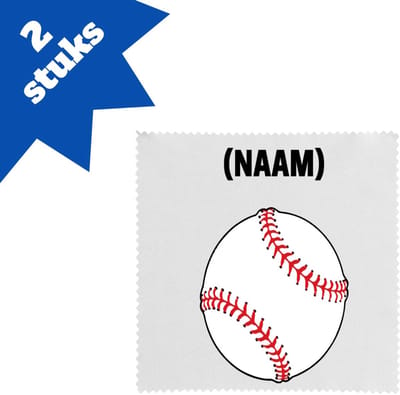 Akyol - honkbal met eigen naam brillendoekjes - Honkbal - honkballer - sport - 17,8 bij 17,8 cm - 2 stuks