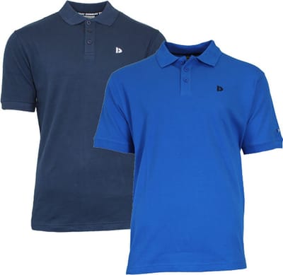 2-Pack Donnay - Polo (Noah) - Sportpolo - Heren - Navy/Active blue (296) - maat S