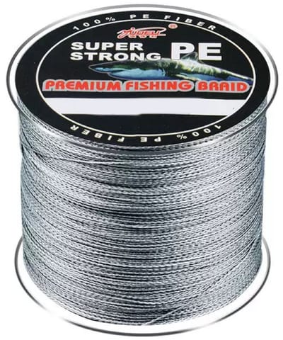 Gevlochten vislijn - Vislijnen - Gevlochten lijn - 0.28mm - #3.0 - PE x4 - 300m - Visdraad - Karpervissen - Vissen - Feedervissen - Grijs