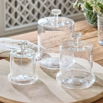 LOBERON Glazen pot set van 3 Oirlan helder
