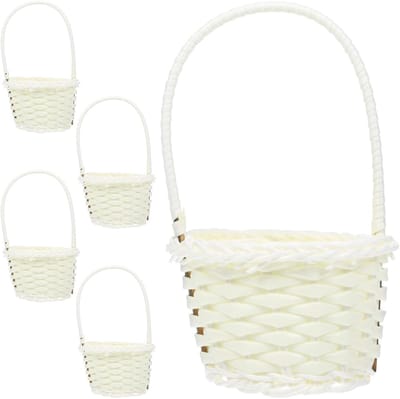 Handgeweven Rieten Mand Klein 23x23x15cm - Opslagmand voor Fruit, Bloemen en Decoratie - Multifunctionele Mand voor Thuis, Keuken en Tuin