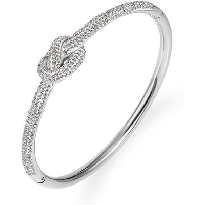 Bracelets en zircone cubique avec cristaux, nœuds, pour femmes, bijoux de fête, couleur or rose argenté
