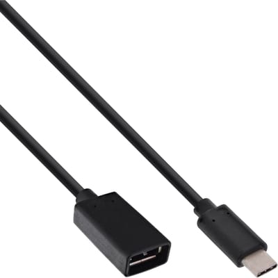 InLine® USB 3.2 Gen.1x2 adapterkabel, USB-C stekker naar A female, 0,15m