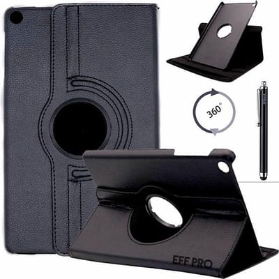 Tablet Case Voor Samsung Galaxy TabA 10.1” (2019) SM-T510, SM-T515 – Tablet Case - Tablet Hoes met Stylus Pen, 360° draaistand Cover Tablet hoesje  Zwart van HiCHiCO