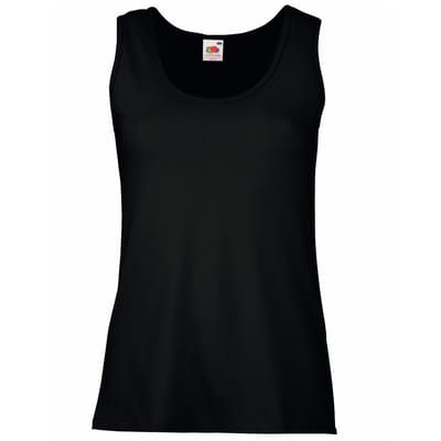 Fruit Of The Loom Dames / Vrouwen Dames-Fit Valueweight Hemd (Zwart)