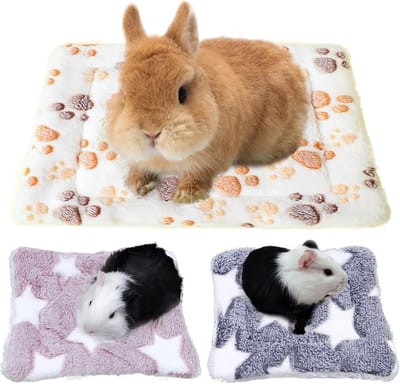 Stunq® Warme en Zachte Dierenbedden voor Kleine Dieren, Set van 3, Geschikt voor Kooi en Vloer