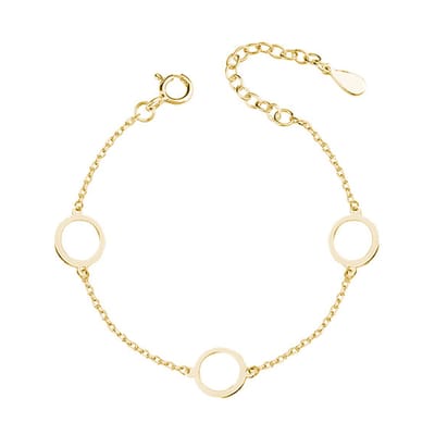 Verguld Armband Dames - Goudkleurig Armband Dames - Goudkleurige Armband Dames Zilver 925 - Stacking Armband- Amona Jewelry