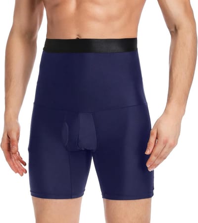Heren Shapewear Boxer Shorts Hoog Taille Buikcontrole Slank Ondergoed Compressie