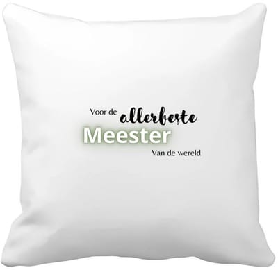 Akyol - voor de allerbeste meester van de wereld Kussen hoes - Meester - de beste meester - meester - verjaardagscadeau - verjaardag - cadeau - afscheidscadeau - geschenk - leuke cadeau - kado - gift - meesterdag - 40 bij 40 cm