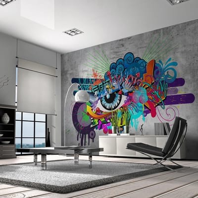 Fotobehang – Behangpapier - Fotobehang - Graffiti eye 350x245 - Artgeist