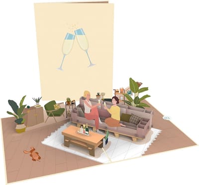 3D Pop-Up Wenskaart Vriendinnen - Cadeau voor Verjaardag en Tijd Samen