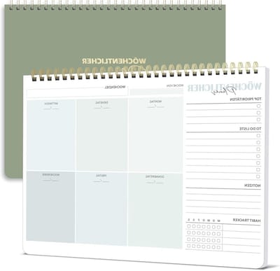 Agenda Planner - Weekplanner - Afspraken Plannen - Landschap Formaat - 25 x 20 cm - Groen