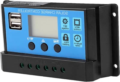 Solar Laadregelaar - PWM Controller - Zonne-energie Beheer - Dubbele USB-poort - 60A - Zwart