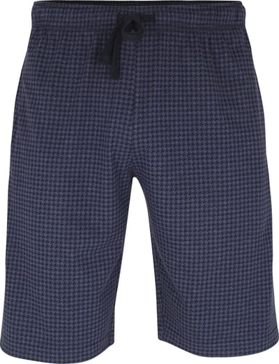 Ceceba heren pyjamabroek kort - blauw pied de poule