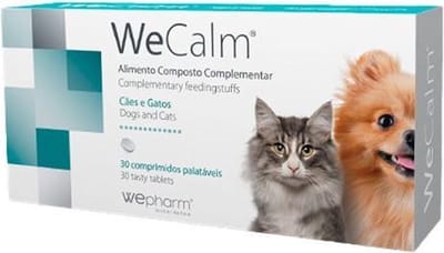 WePharm WeCalm - 10 Tabletten - Ondersteuning Bij Vuurwerk, Onweer, Reizen en Stress - Rustgevend Voor Honden En Katten – Natuurlijk Supplement