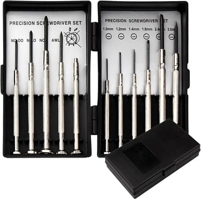 11-delige Precisie Schroevendraaierset voor Brillen, Horloge & Camera Reparatie