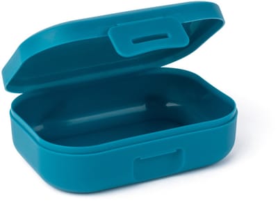 Snackbox Small Deep Sea Green - 165ml - Kleine Snackdoosjes - Vershoudbakjes met clipsluiting - Compacte Koekendoos - BPA-vrije Fruitbakje - Rood - 109x80x37mm