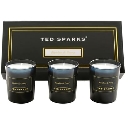 Ted Sparks Bamboo & Peony Mini Candle | 165 gr + 165 gr + 165 gr | Set 3 st