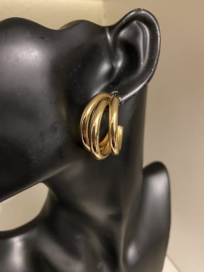 Gelaagde open hoepel oorbellen goudkleurig | | Make up | Parfum | Moederdag | Verjaardagscadeau| Cadeautje| Valentijnsdag| Kado | sieraden | vaderdag | oorbellen | oorsieraden