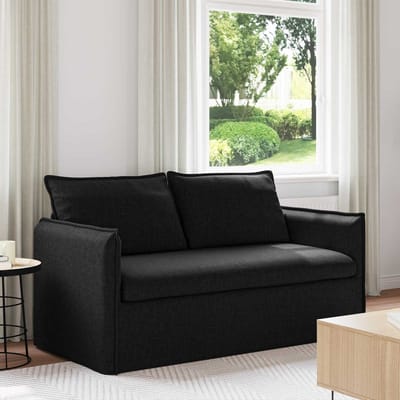 vidaXL - Bank - Zwart - 156 - x - 82 - x - 85 - cm - Stof