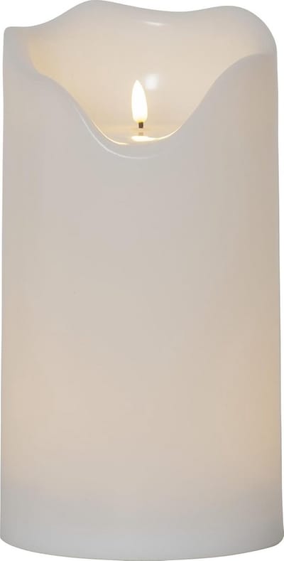 XXL LED Kaars - Decoratieve Kaars - Buiten Sfeer - Bewegende Vlam - 30cm Hoog - Wit