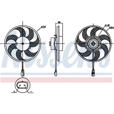 Koelventilatorwiel, motorkoeling NISSENS 850030
