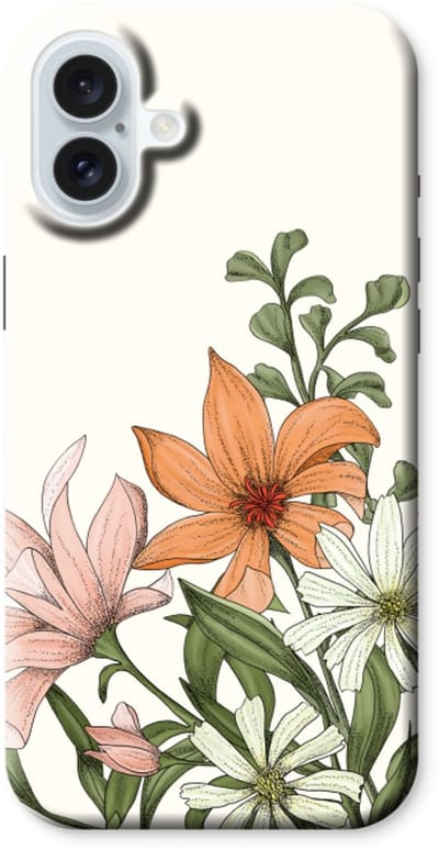 Case Company® - Hoesje geschikt voor iPhone 16 Plus hoesje - Floral bouquet - Tough Case - Maximale Bescherming alle Kanten en Schermrand