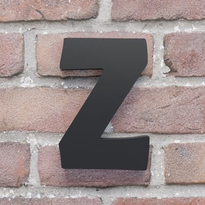 Huisnummer Berlin Z zwart - Huisnummerbord - 10 cm - Blinde bevestiging