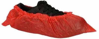 Hygonorm wegwerp schoenhoesjes ROOD - overschoenen waterdicht - 100 stuks 25 micron