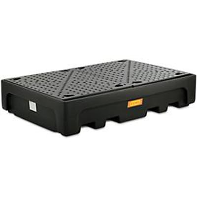 IBC-lekbak, polyetheen, 1100 l, 3000 kg, PE-geperforeerde plaat, inrijvakken