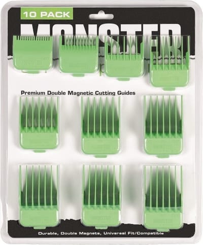 Monster Clippers Premium Dubbel Magnetische Opzetkammen - Groen - voor professionele tondeuses