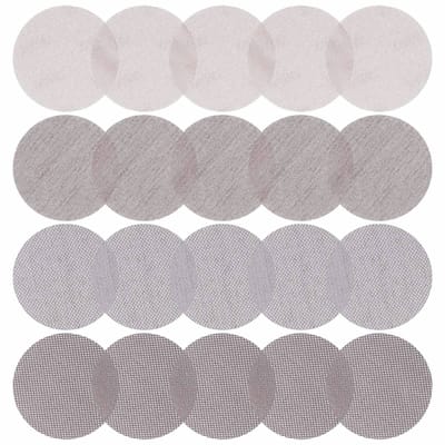 Dailygoods- Schuurpapier Set 20 Stuks - Schuurschijf 125mm - Korrel 80/150/240/400 - Aluminiumoxide - Duurzaam en Antistatisch