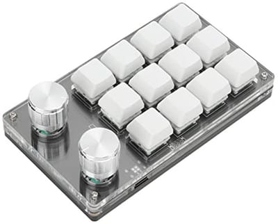 Dailygoody - Gamen met één Hand - Macro-mechanisch Toetsenbord - Compact en Ergonomisch - Zwart wit - Geschikt voor Gaming en Kantoor - Hoogwaardige T...